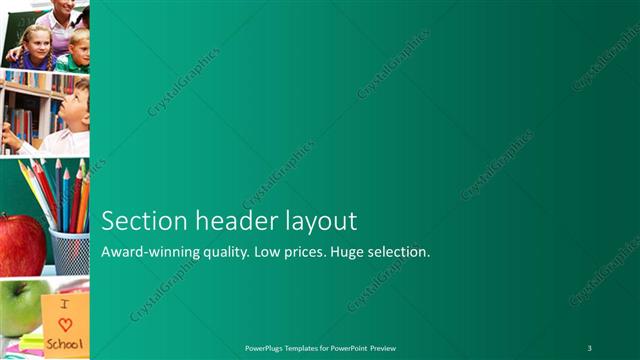 Section Header presentation slide layout