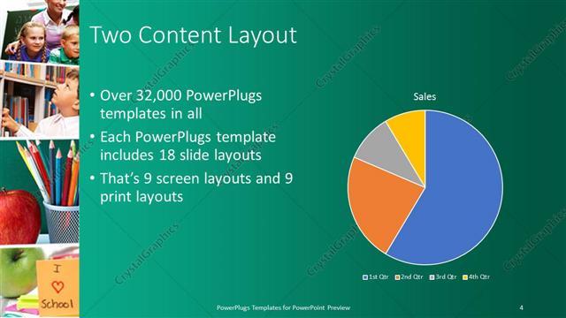 Two Content presentation slide layout