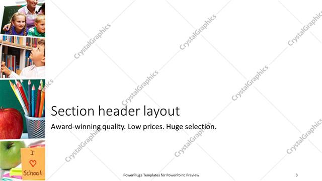 Section Header presentation slide layout