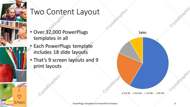 Two Content presentation slide layout
