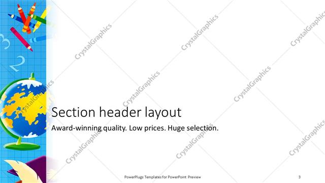 Section Header presentation slide layout