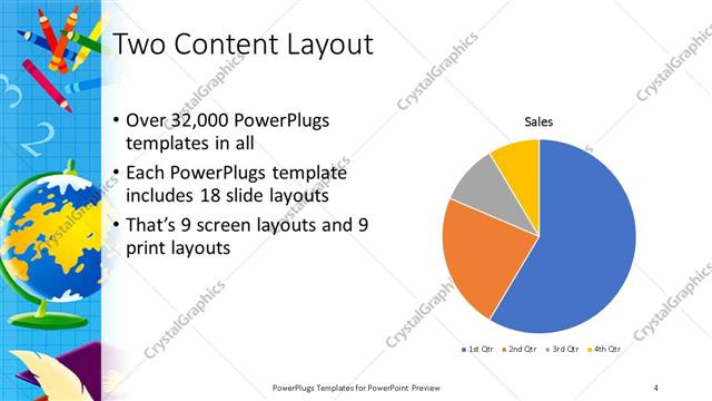 Two Content presentation slide layout