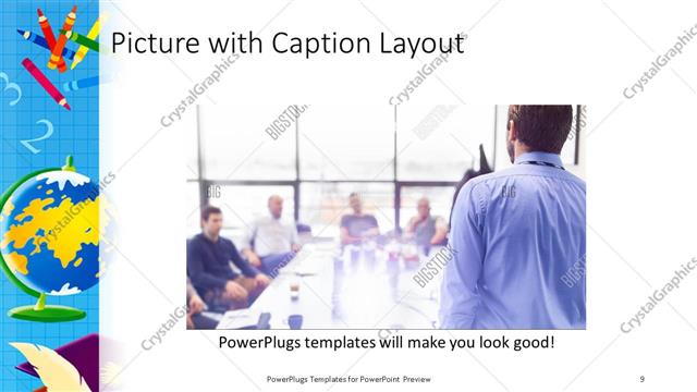 Picture with Caption presentation slide layout