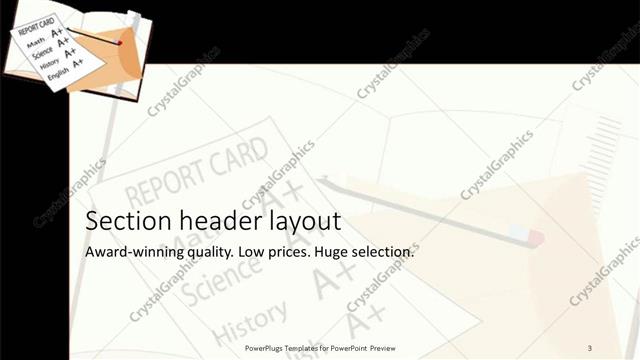 Section Header presentation slide layout