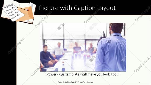 Picture with Caption presentation slide layout