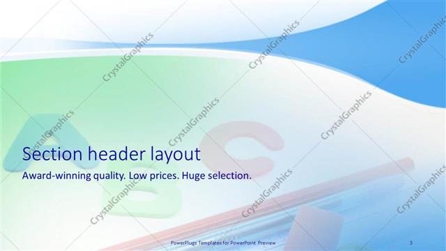 Section Header presentation slide layout