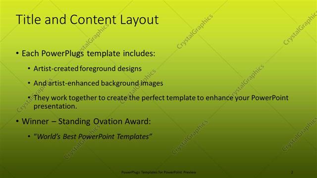 Title and Content presentation slide layout