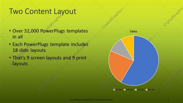 Two Content presentation slide layout