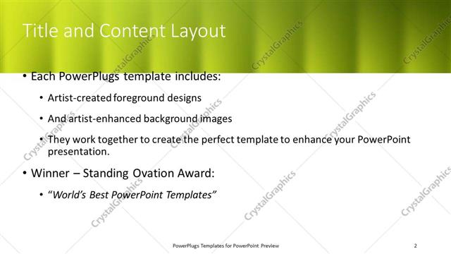 Title and Content presentation slide layout