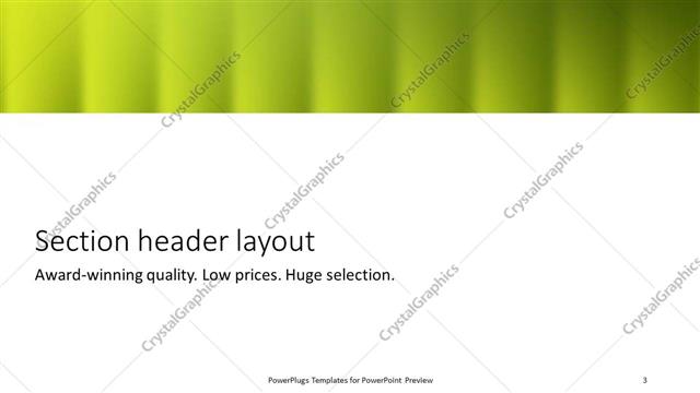 Section Header presentation slide layout