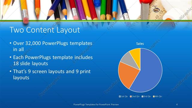 Two Content presentation slide layout