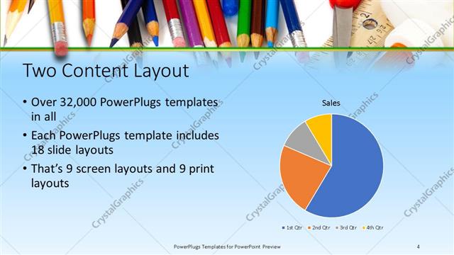 Two Content presentation slide layout