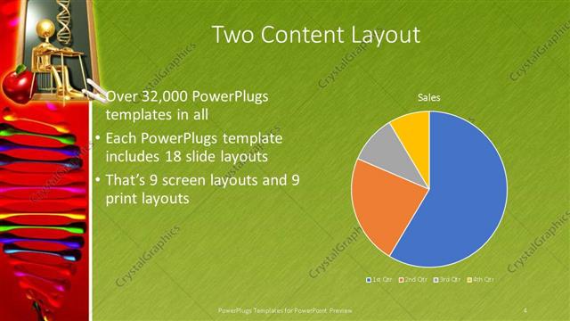 Two Content presentation slide layout