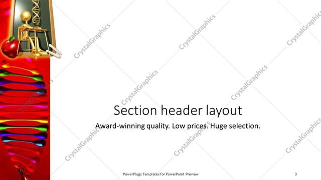 Section Header presentation slide layout