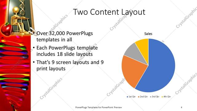 Two Content presentation slide layout