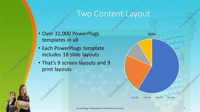 Two Content presentation slide layout