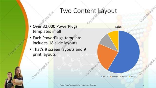Two Content presentation slide layout