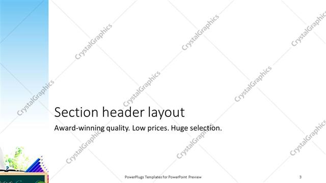 Section Header presentation slide layout