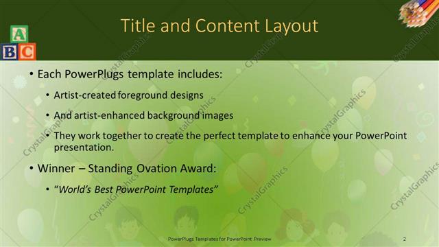 Title and Content presentation slide layout