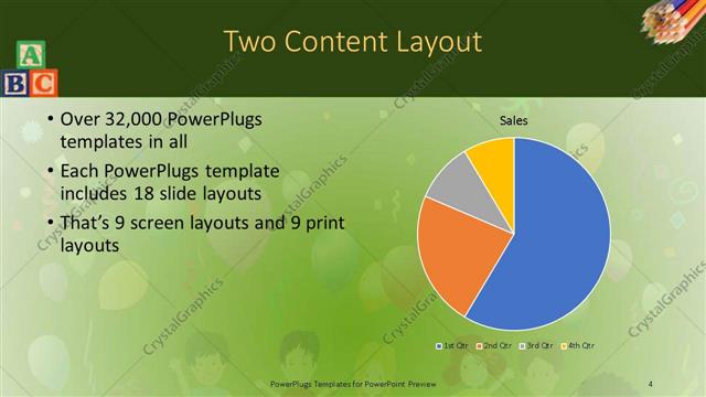 Two Content presentation slide layout
