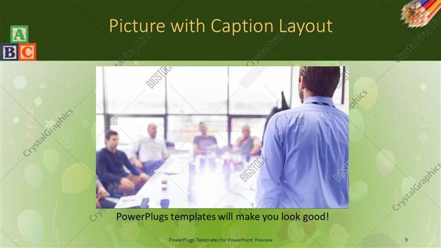 Picture with Caption presentation slide layout