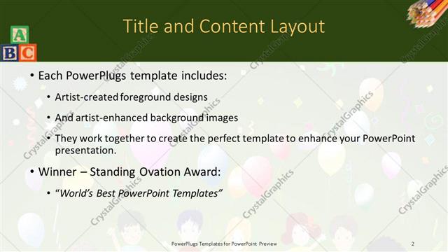 Title and Content presentation slide layout