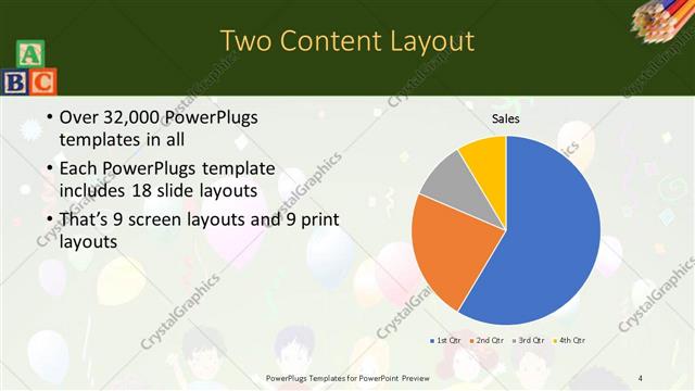 Two Content presentation slide layout