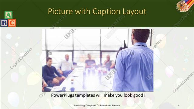 Picture with Caption presentation slide layout