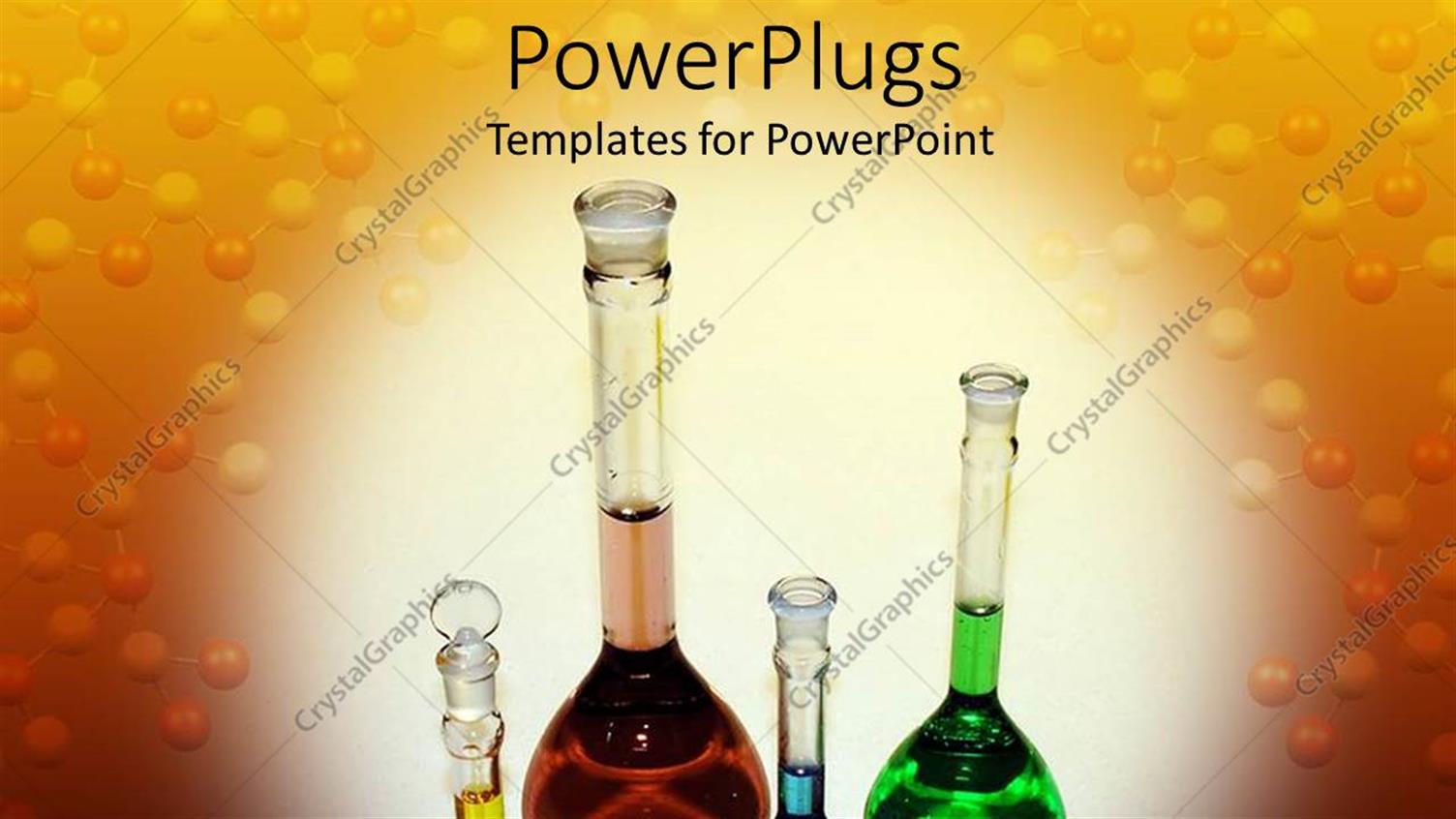 Featuring Science Flasks Beakers ColoRed Liquids Yellow Red Blue Green
