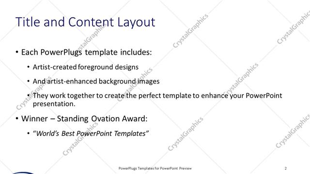 Title and Content presentation slide layout