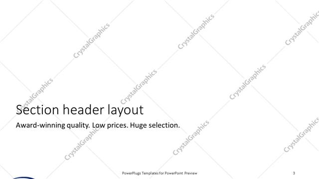 Section Header presentation slide layout