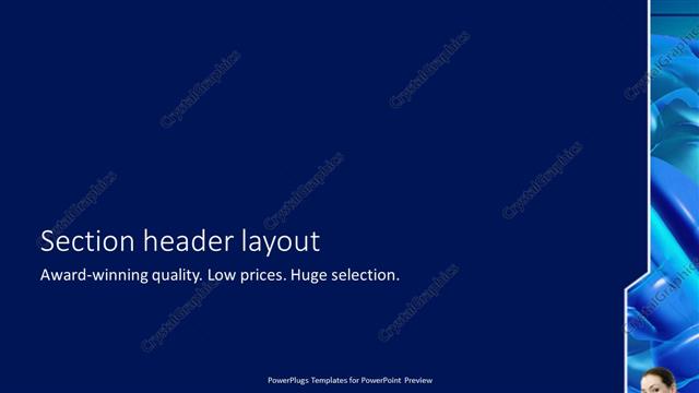 Section Header presentation slide layout