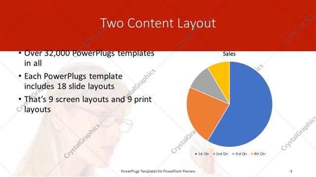 Two Content presentation slide layout