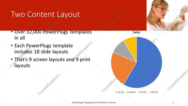 Two Content presentation slide layout