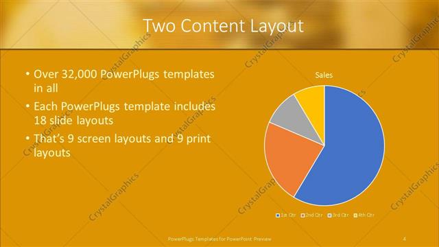 Two Content presentation slide layout