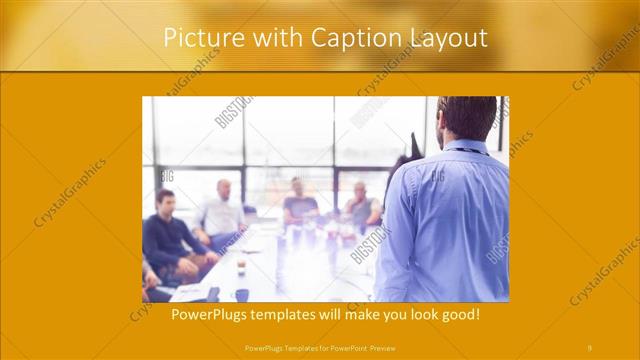 Picture with Caption presentation slide layout