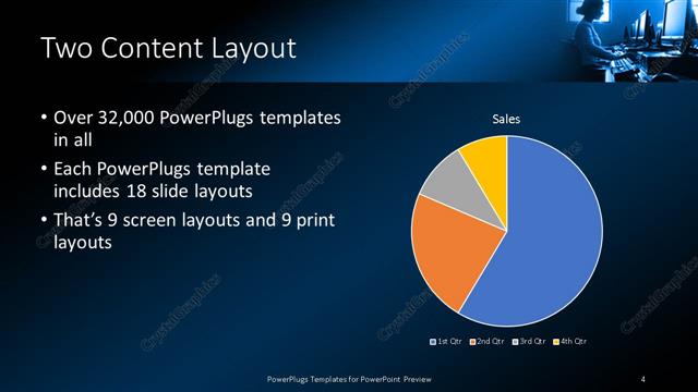 Two Content presentation slide layout