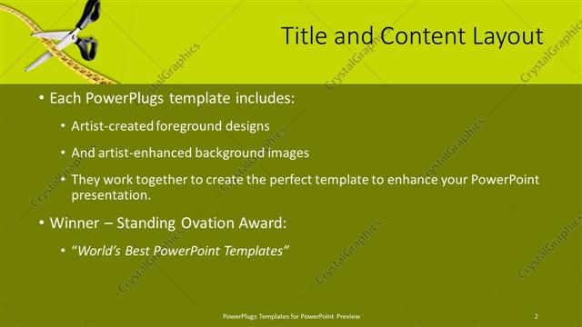 Title and Content presentation slide layout