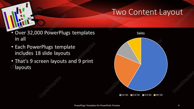 Two Content presentation slide layout