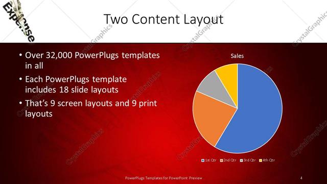 Two Content presentation slide layout