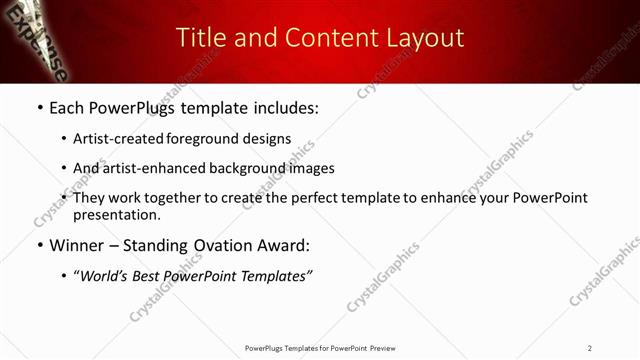Title and Content presentation slide layout