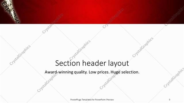 Section Header presentation slide layout