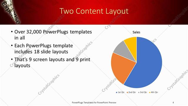 Two Content presentation slide layout