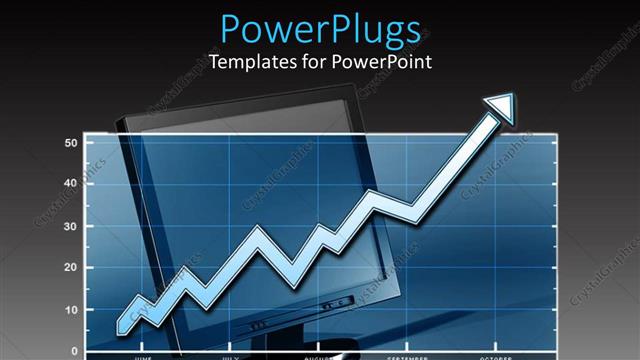 Preview This Beautiful Template for PowerPoint & Google Slides a screen in the background with a graph in front