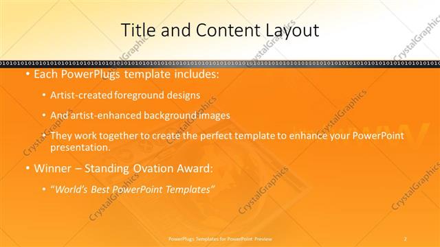 Title and Content presentation slide layout