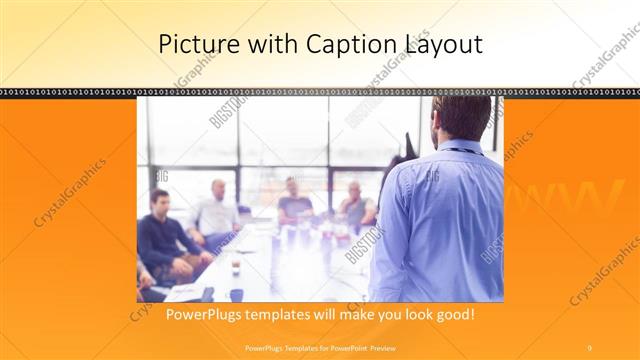 Picture with Caption presentation slide layout