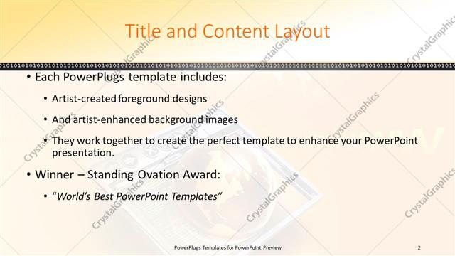 Title and Content presentation slide layout