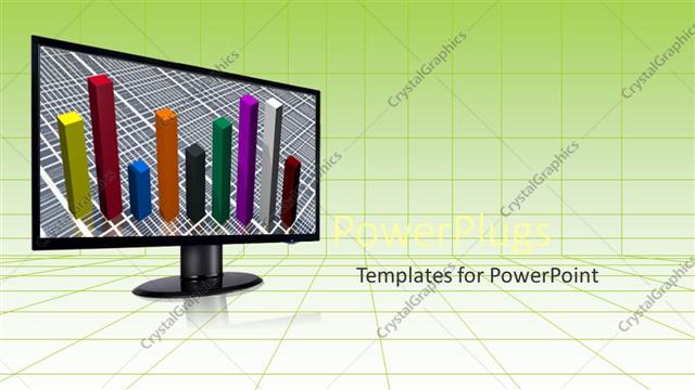  Presentation with green screen - A screen with green background and boxes
