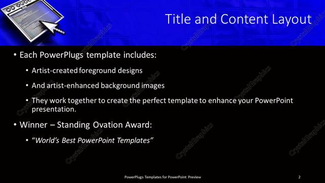 Title and Content presentation slide layout