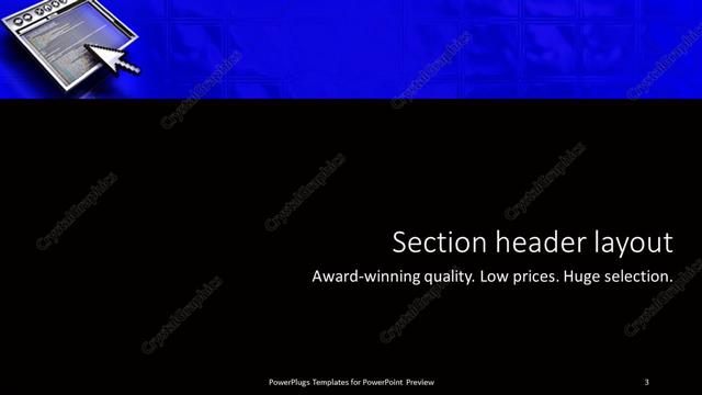 Section Header presentation slide layout